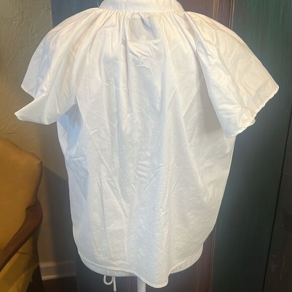 The Shirt by Rochelle Behrens THE FLUTTER SHOULDER SHORT SLEEVE SHIRT , … - Picture 5 of 7